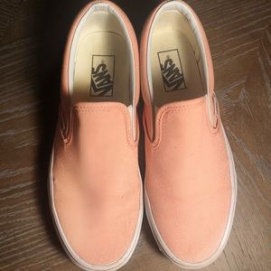 Pink/Peach Slip-on Vans